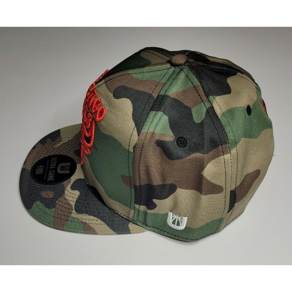 Ultra Game NBA Chicago Bulls Camo Snapback Hat - Picture 2 of 6